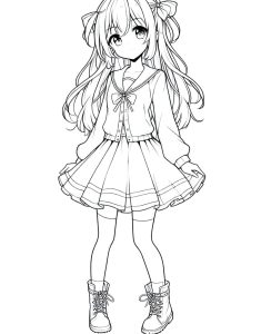 Tô Màu Anime Girl Ngầu