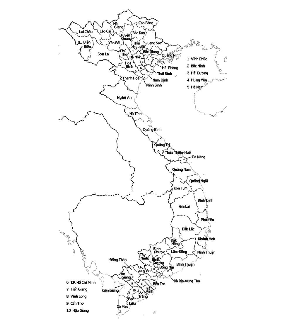 Tô màu Ba n Đo   Vie  t Nam Vo  i Ca c Ti nh