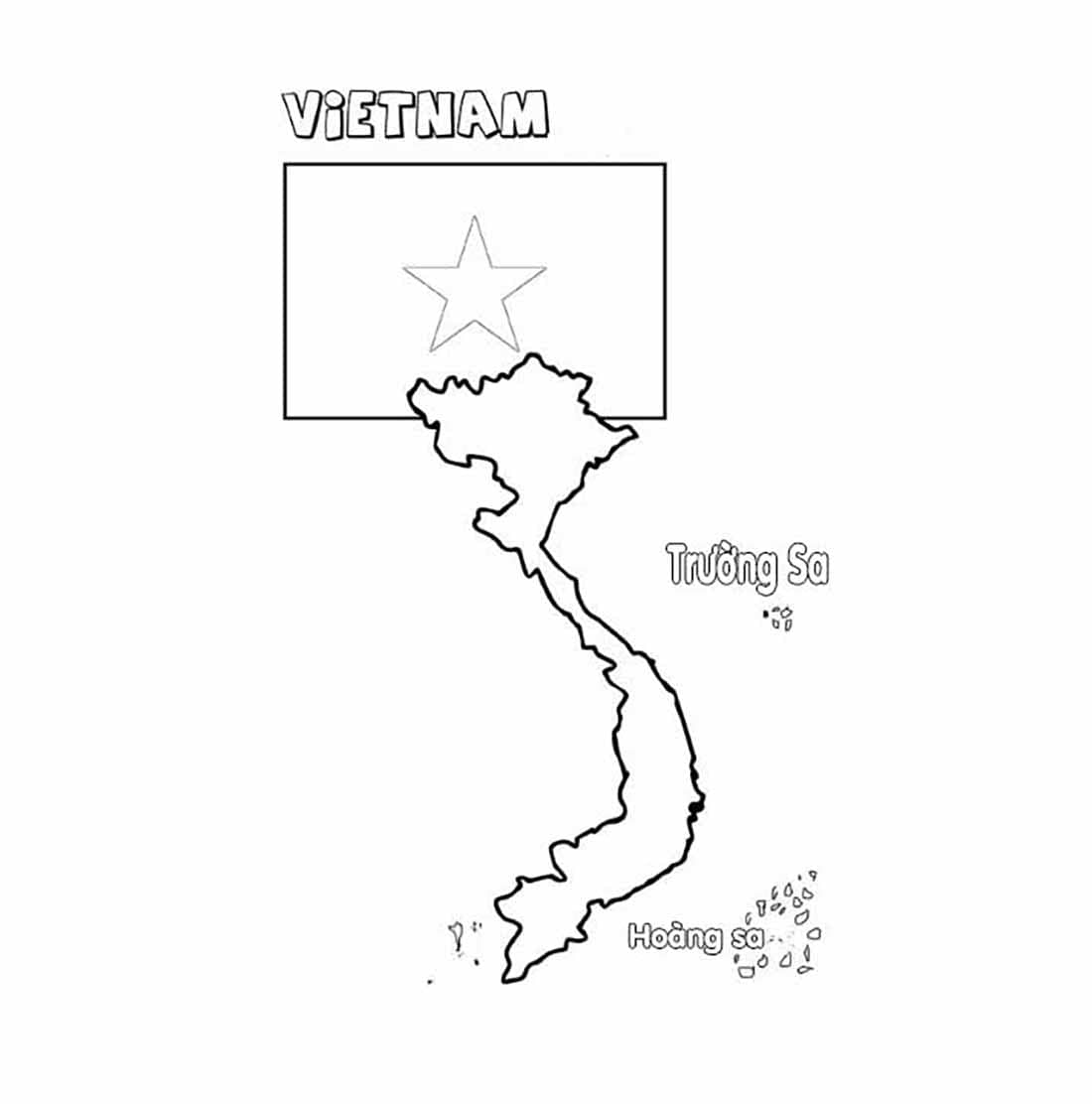 Tô màu Ba n Đo   Vie  t Nam Vo  i Hoa ng Sa Va  Tru o  ng Sa