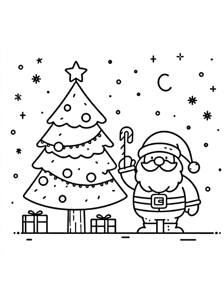 Tô màu Ca y Tho ng Ca nh O ng Gia  Noel