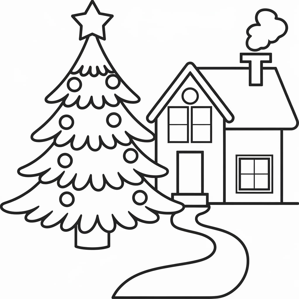 Tô màu Ca y Tho ng Noel Va  Ngo i Nha