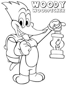 Tô Màu Chim Gõ Kiến Woody