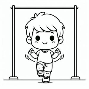 Tô Màu Bé Tập Thể Dục