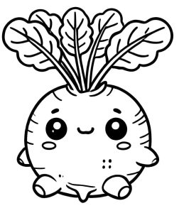 Tô Màu Củ Su Hào