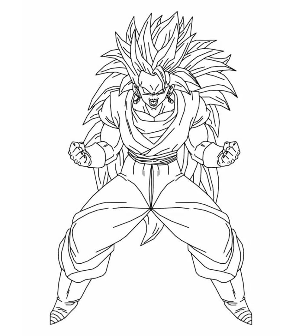 Tô màu Goku Sa  n Sa ng Chie  n Đa  u