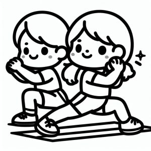 Tô Màu Bé Tập Thể Dục