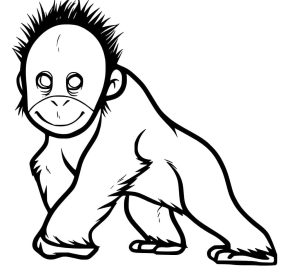 Tô Màu Con Đười Ươi