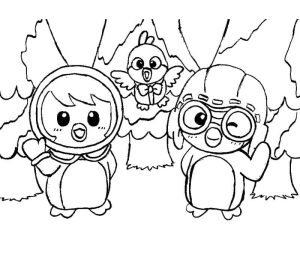 Tô Màu Chim Cánh Cụt Pororo