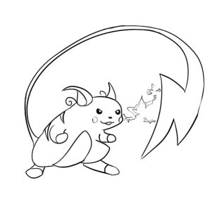 Tô Màu Pokemon Raichu