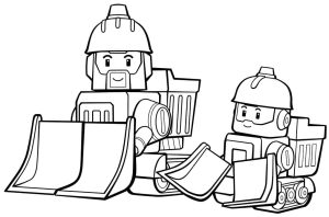 Tô Màu Đội Xe Cứu Hộ Robocar Poli