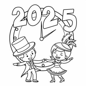 Tô Màu Chúc Mừng Năm Mới 2025