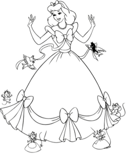 Tô Màu Cô Bé Lọ Lem Cinderella