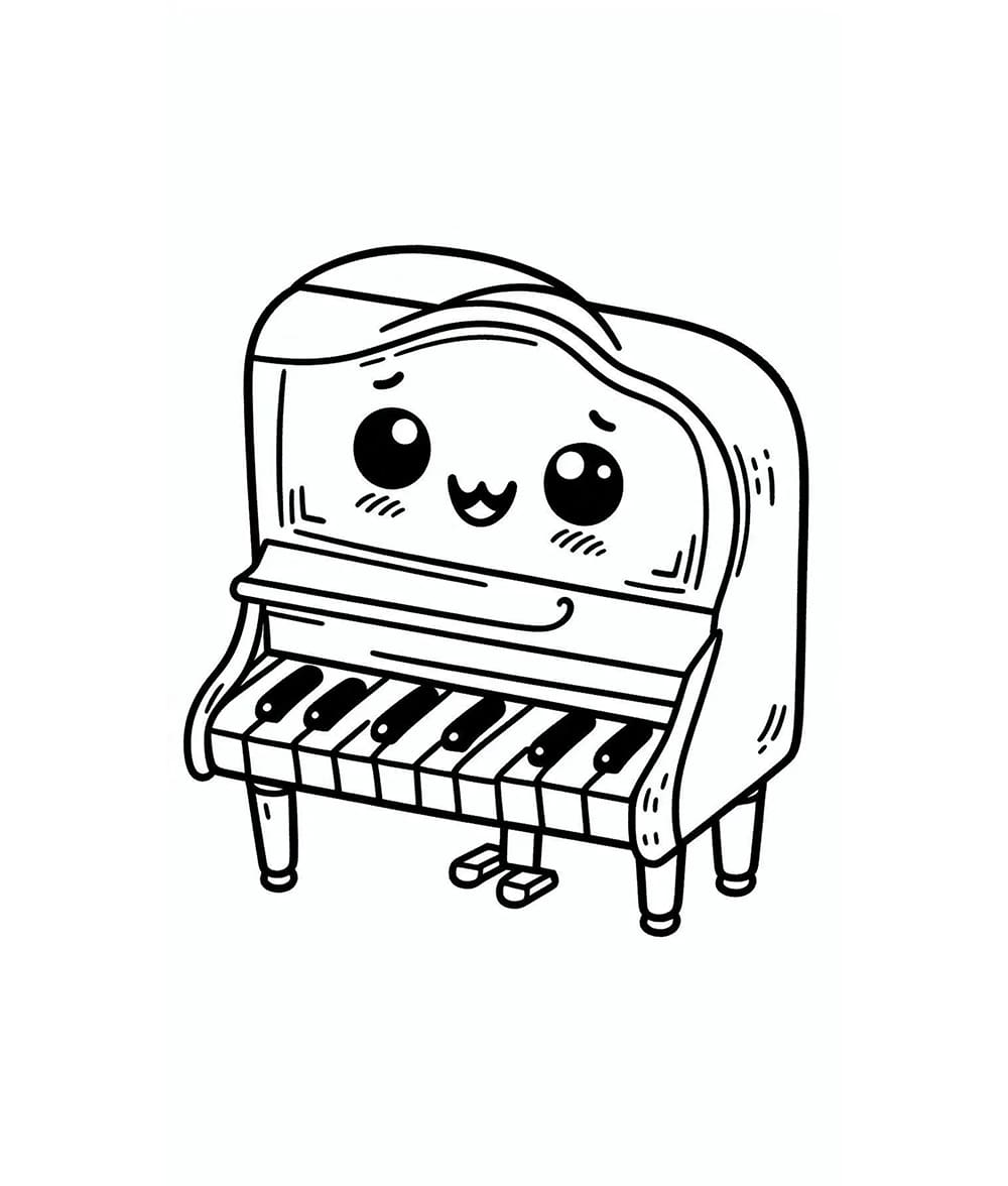 Tô màu Đa n Piano Hoa t Hi nh De   Thu o ng