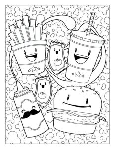 Tô Màu Đồ Ăn Cute